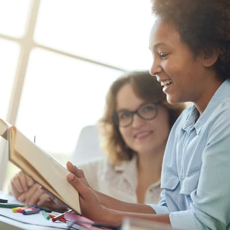 Tutor reads with student