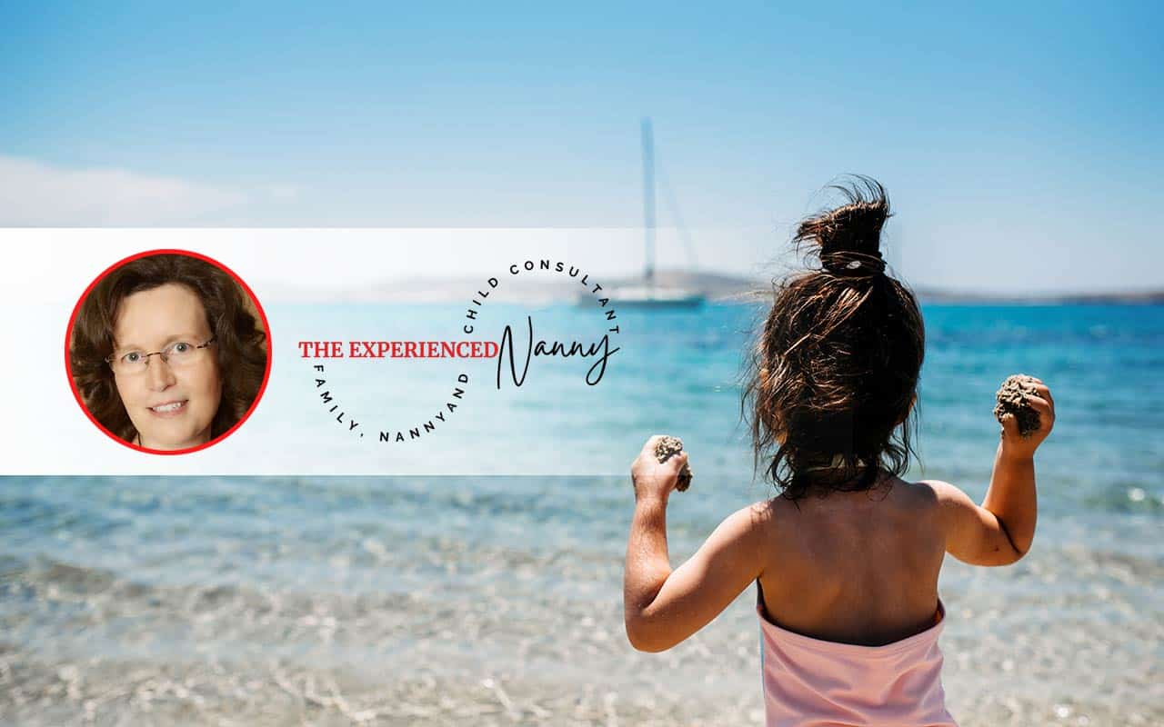 The Experienced Nanny cover image of a girl on the beach with a profile image of Candi Vajana and the Experienced Nanny Logo | Household Staffing